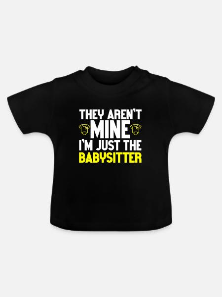 Babysitter Babysitting - Baby Bio-T-Shirt mit Rundhals - Schwarz