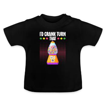 Machine à chewing-gum Machine à chewing-gum - T-shirt bio col rond Bébé - noir - Devant