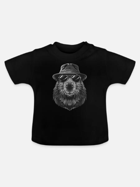 Wasserschwein - Baby Bio-T-Shirt mit Rundhals - Schwarz