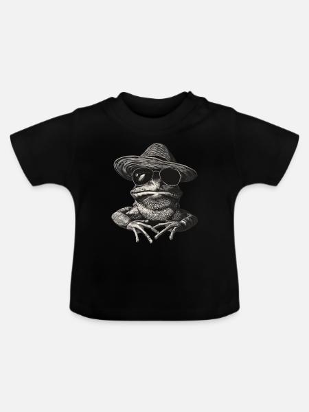 Frosch - Baby Bio-T-Shirt mit Rundhals - Schwarz