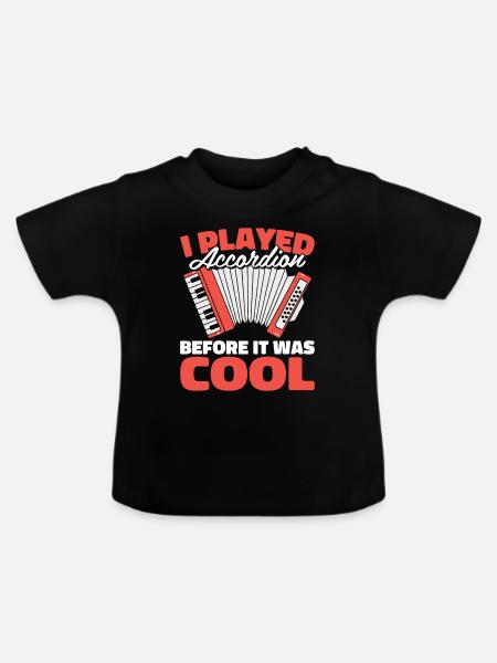 Akkordeon - Baby Bio-T-Shirt mit Rundhals - Schwarz
