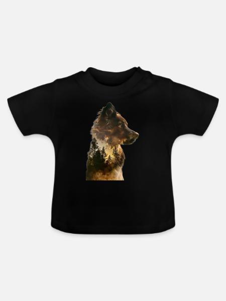 Australischer Schäferhund - Baby Bio-T-Shirt mit Rundhals - Schwarz