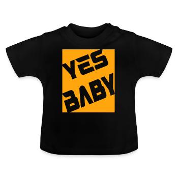 Yes Baby - Baby Bio-T-Shirt mit Rundhals - Schwarz - Vorne