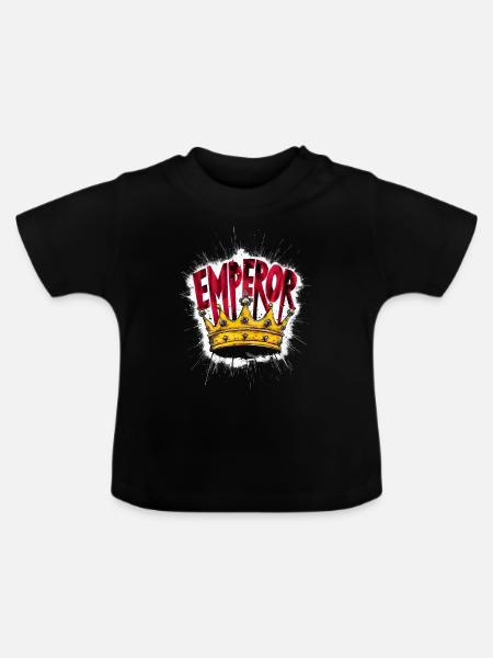 Kaiser-Krone - Baby Bio-T-Shirt mit Rundhals - Schwarz