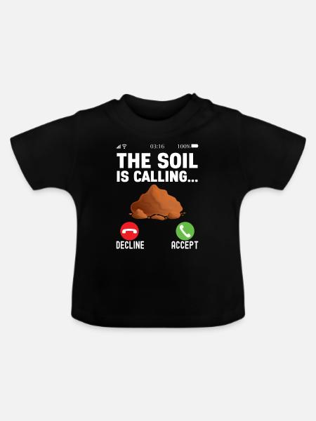 Bodenwissenschaftler Soil Science - Baby Bio-T-Shirt mit Rundhals - Schwarz
