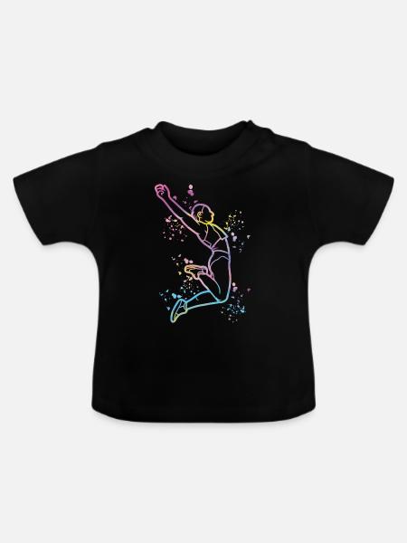 Weitspringer Weitspringen Kinder Weitsprung - Baby Bio-T-Shirt mit Rundhals - Schwarz