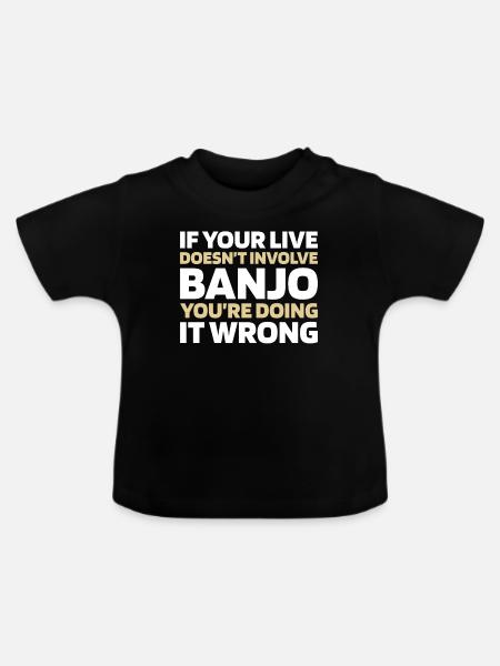 Banjo - Baby Bio-T-Shirt mit Rundhals - Schwarz