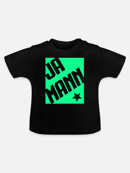 Ja Mann - Baby Bio-T-Shirt mit Rundhals - Schwarz