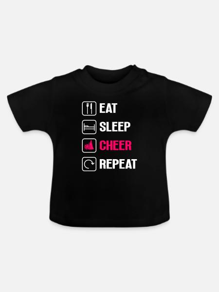 Cheerleading Cheerleader Base Flyer - Baby Bio-T-Shirt mit Rundhals - Schwarz