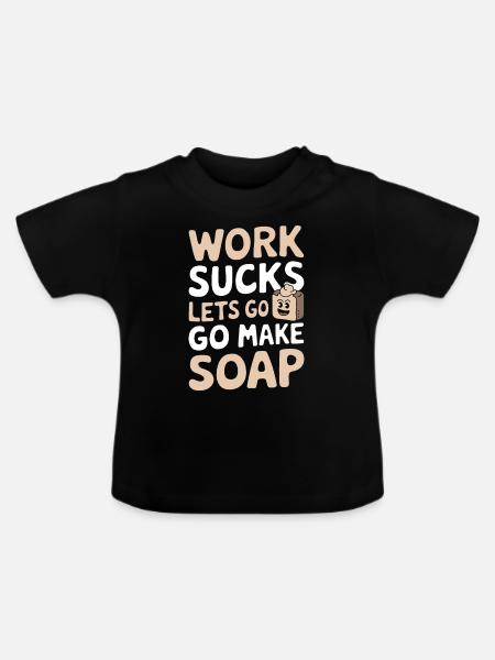 Seifen Herstellung - Baby Bio-T-Shirt mit Rundhals - Schwarz