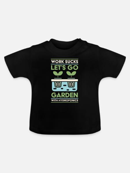 Hydroponik Aqua Kultur - Baby Bio-T-Shirt mit Rundhals - Schwarz