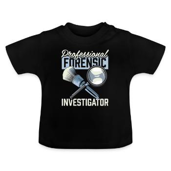 Forensischer Techniker - Baby Bio-T-Shirt mit Rundhals - Schwarz - Vorne