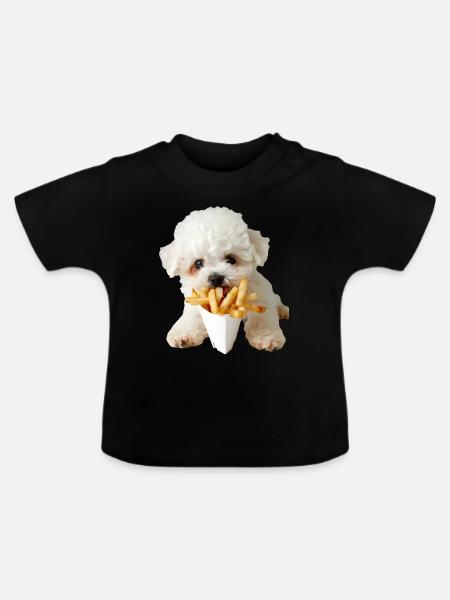 Bichon Frisé - Baby Bio-T-Shirt mit Rundhals - Schwarz
