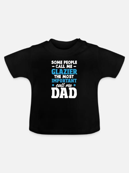 Glaser Geschenk - Baby Bio-T-Shirt mit Rundhals - Schwarz