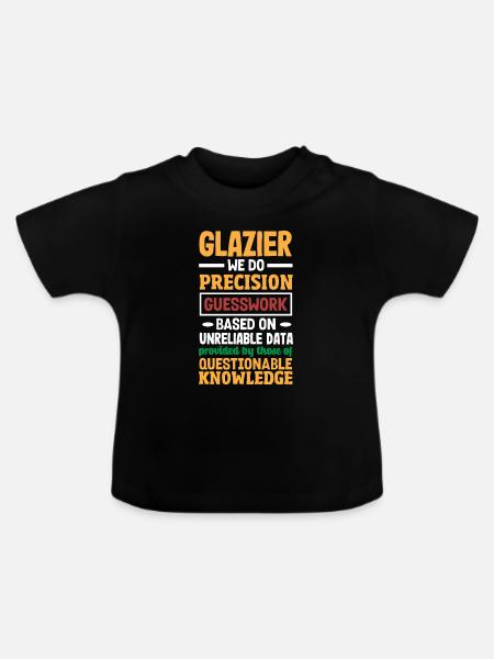 Glaser Geschenk - Baby Bio-T-Shirt mit Rundhals - Schwarz