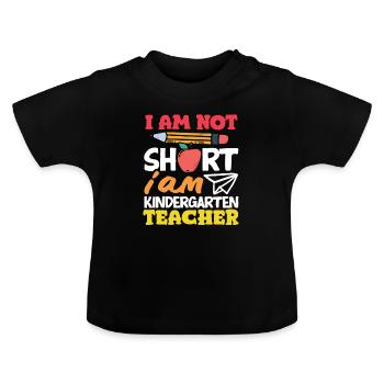 Lustiges Lehrer Lehrerinnen Geschenk - Baby Bio-T-Shirt mit Rundhals - Schwarz - Vorne