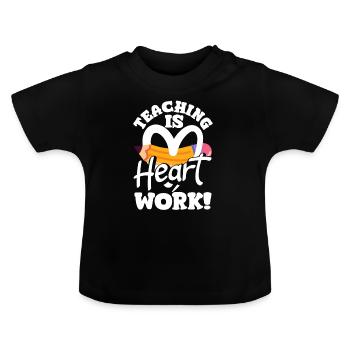Lustiges Lehrer Lehrerinnen Geschenk - Baby Bio-T-Shirt mit Rundhals - Schwarz - Vorne