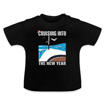 Croisière dans le Nouvel An 2025 Voyage du Nouvel An - T-shirt bio col rond Bébé - noir - Devant