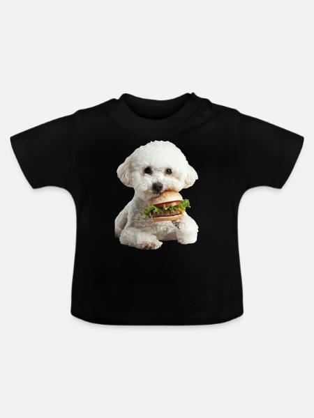 Bichon Frisé - Baby Bio-T-Shirt mit Rundhals - Schwarz