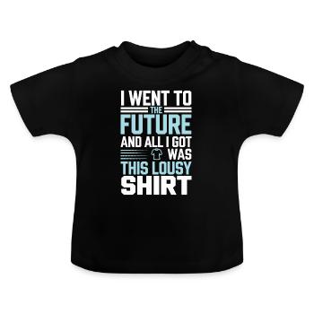 Passionné de science-fiction et de voyage dans le temps - T-shirt bio col rond Bébé - noir - Devant