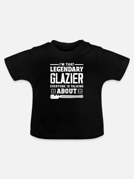 Glaser Geschenk - Baby Bio-T-Shirt mit Rundhals - Schwarz