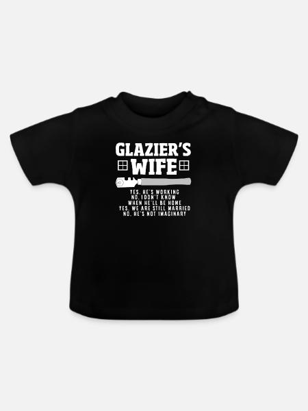 Glaser Geschenk - Baby Bio-T-Shirt mit Rundhals - Schwarz