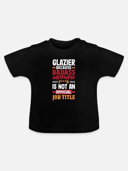Glaser Geschenk - Baby Bio-T-Shirt mit Rundhals - Schwarz