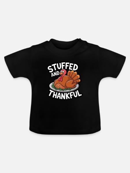 Lustiger Thanksgiving Truthahn - Baby Bio-T-Shirt mit Rundhals - Schwarz