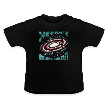 Astronome - T-shirt bio col rond Bébé - noir - Devant