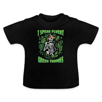 Jardinier - T-shirt bio col rond Bébé - noir - Devant
