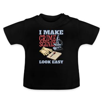 Forensischer Techniker - Baby Bio-T-Shirt mit Rundhals - Schwarz - Vorne