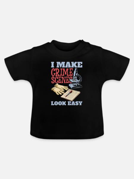 Forensischer Techniker - Baby Bio-T-Shirt mit Rundhals - Schwarz