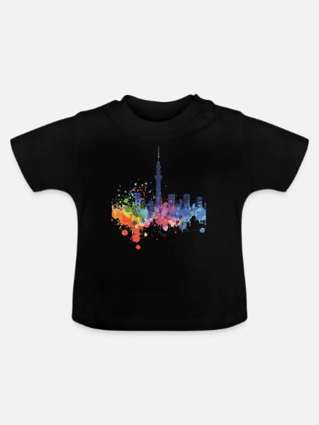 Kure - Baby Bio-T-Shirt mit Rundhals - Schwarz