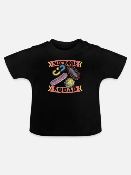 Bakteriologe Kader - Baby Bio-T-Shirt mit Rundhals - Schwarz
