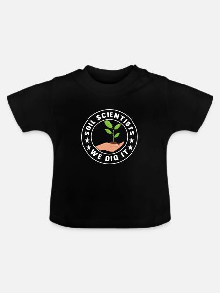 Bodenwissenschaftler Soil Science - Baby Bio-T-Shirt mit Rundhals - Schwarz
