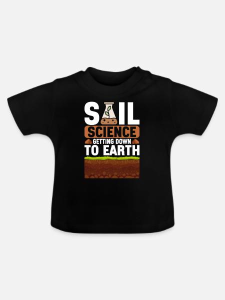 Bodenwissenschaftler Soil Science - Baby Bio-T-Shirt mit Rundhals - Schwarz