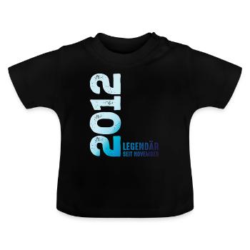 Limited Edition November 2012 Legendary Since - Baby Organic T-Shirt with Round Neck - black - Front