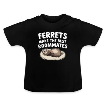 Propriétaire de furet, Amateur de furets, Bonbons - T-shirt bio col rond Bébé - noir - Devant