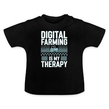 Farming Simulator Virtual Farming Game Fan Farm - Baby Bio-T-Shirt mit Rundhals - Schwarz - Vorne