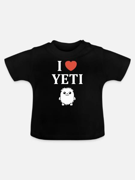 Yeti - Baby Bio-T-Shirt mit Rundhals - Schwarz