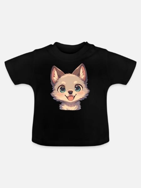 Kojoten Kojote - Baby Bio-T-Shirt mit Rundhals - Schwarz