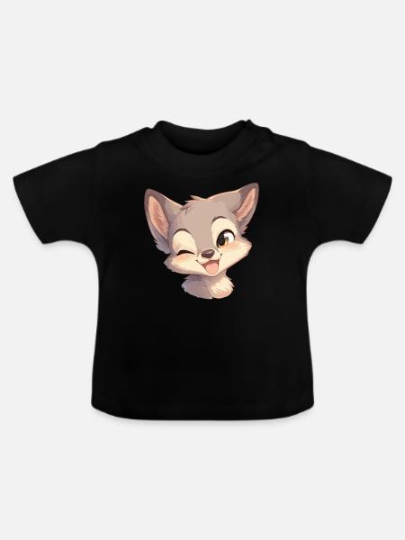 Kojoten Kojote - Baby Bio-T-Shirt mit Rundhals - Schwarz