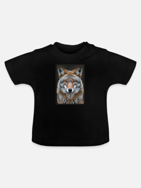 Kojoten Kojote - Baby Bio-T-Shirt mit Rundhals - Schwarz