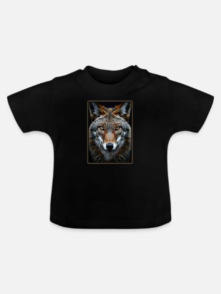 Kojoten Kojote - Baby Bio-T-Shirt mit Rundhals - Schwarz