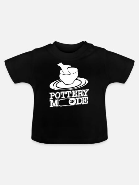 Pottery Ceramics Artist Pottery - Baby Bio-T-Shirt mit Rundhals - Schwarz