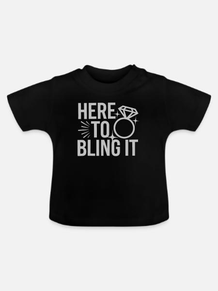 Ring Dude Hochzeitszeremonie Ring Guy - Baby Bio-T-Shirt mit Rundhals - Schwarz