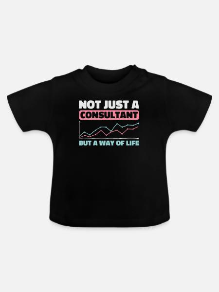 Berater - Baby Bio-T-Shirt mit Rundhals - Schwarz