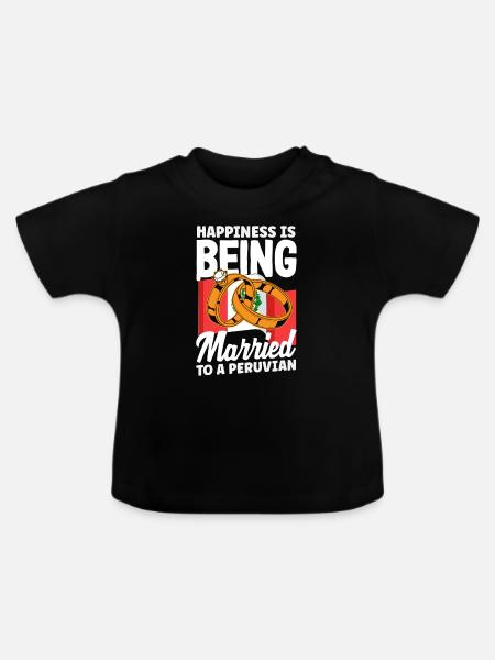 Peru Peruaner Geschenk - Baby Bio-T-Shirt mit Rundhals - Schwarz