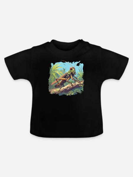 Grillen Grille - Baby Bio-T-Shirt mit Rundhals - Schwarz