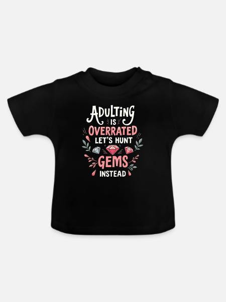 Edelsteine - Baby Bio-T-Shirt mit Rundhals - Schwarz